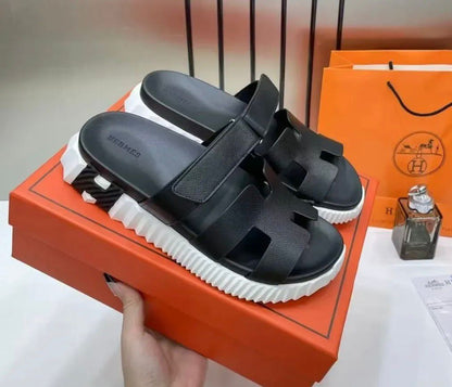 Hermès Style H-Cut Platform Slides