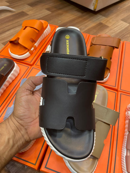 Hermès Style H-Cut Platform Slides