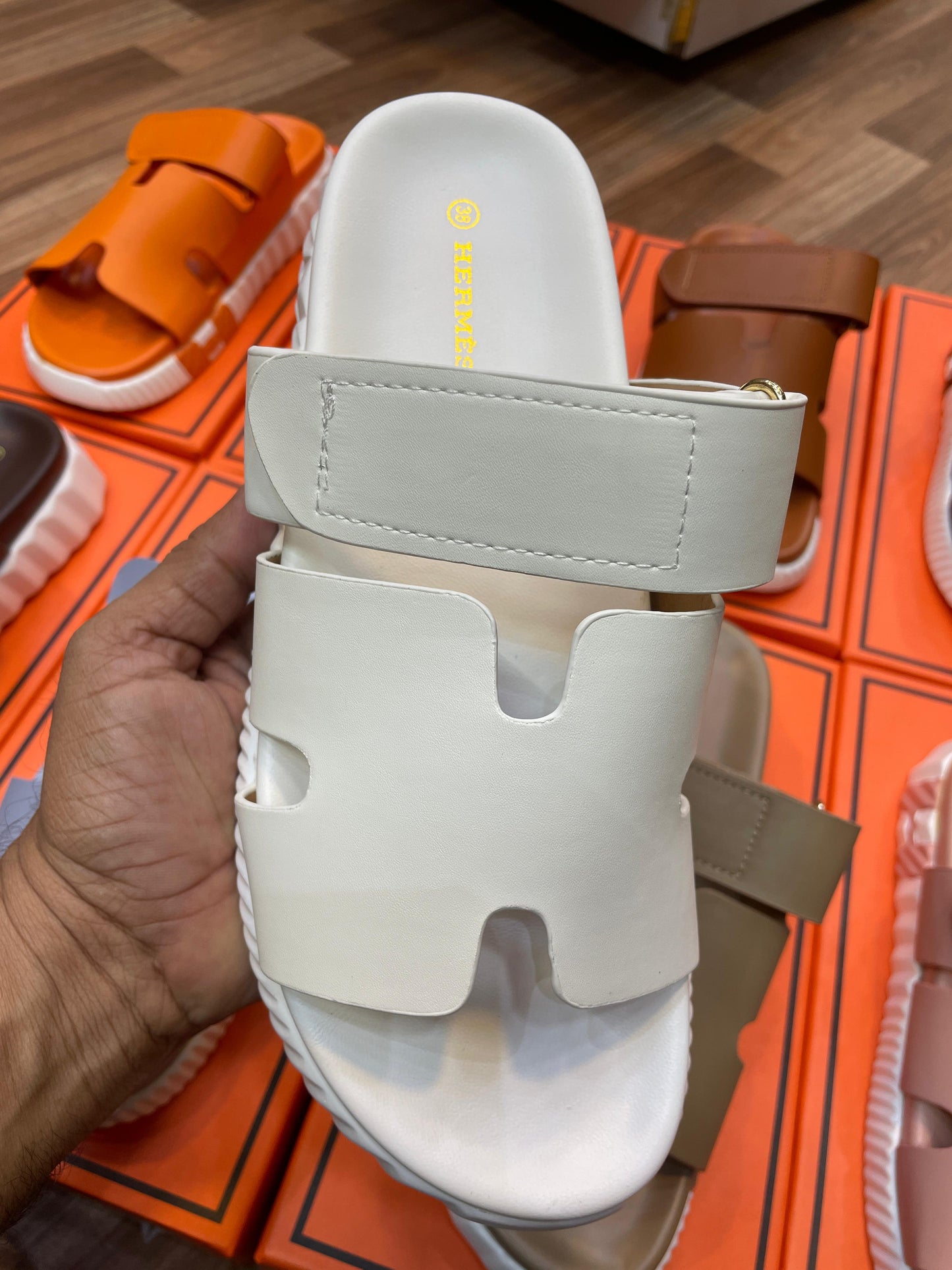 Hermès Style H-Cut Platform Slides