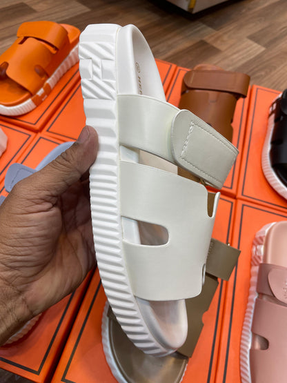 Hermès Style H-Cut Platform Slides