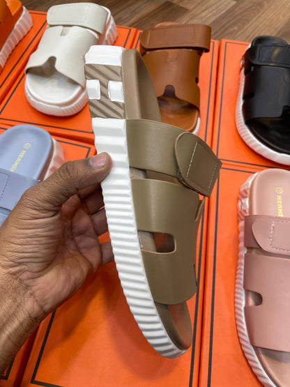 Hermès Style H-Cut Platform Slides