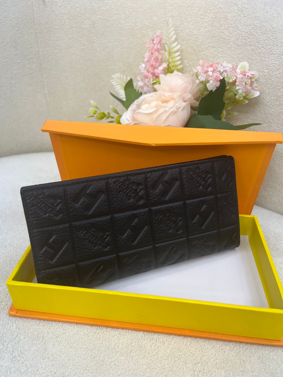 Hermès H Monogram Embossed Long Wallet Style