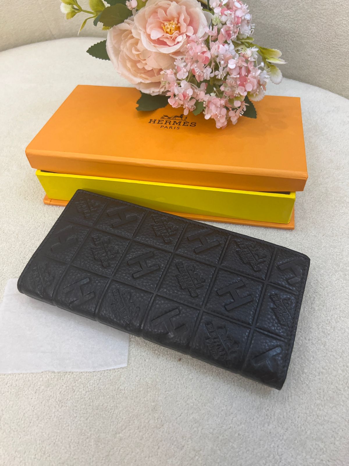 Hermès H Monogram Embossed Long Wallet Style