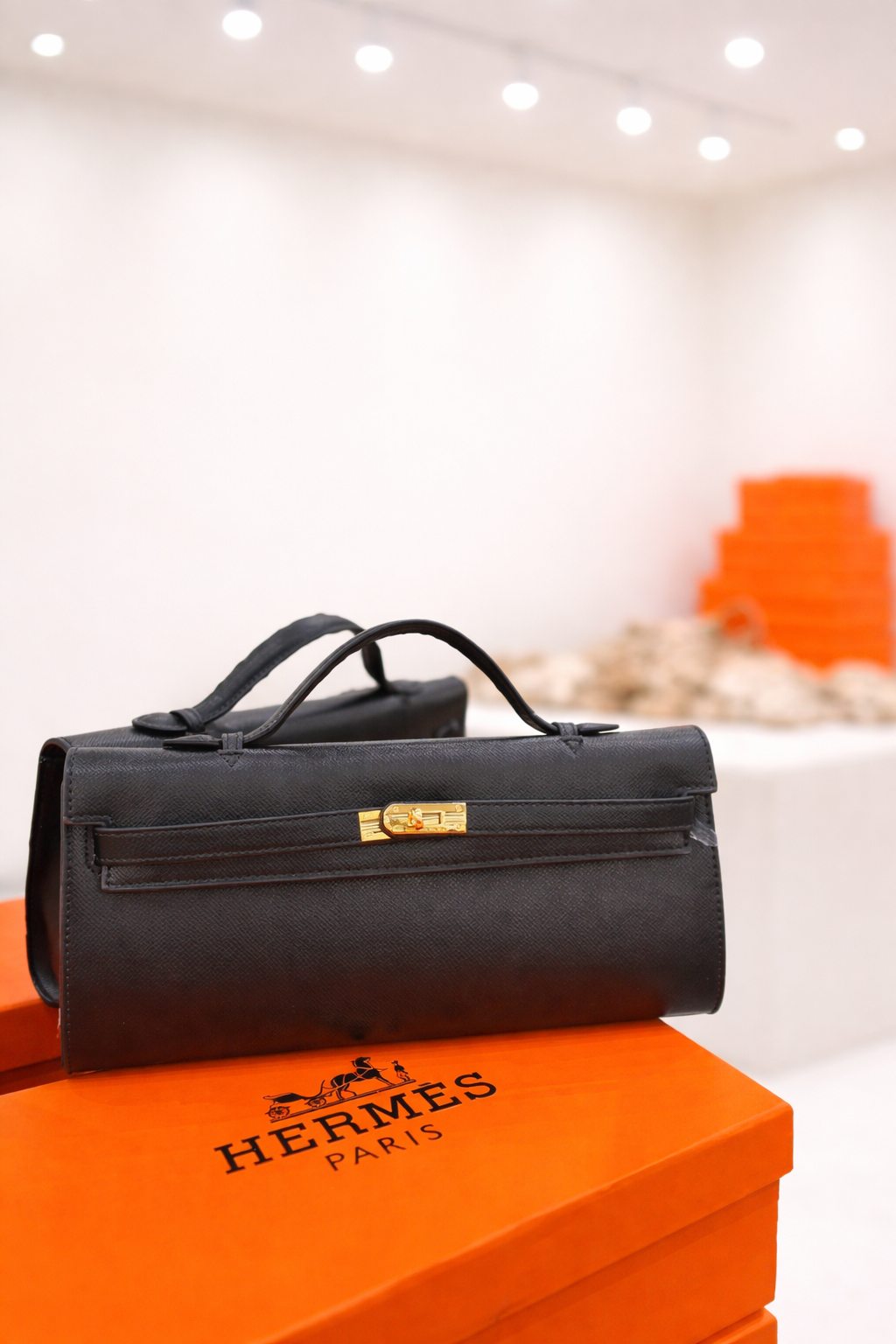 Hermès Kelly Cut Clutch Bag (Epsom Leather Style)
