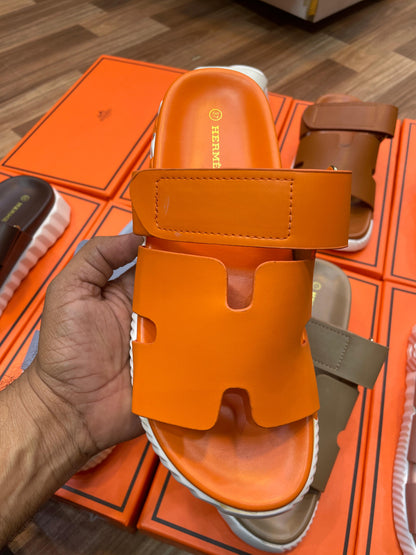 Hermès Style H-Cut Platform Slides