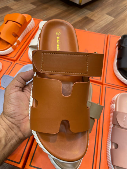 Hermès Style H-Cut Platform Slides