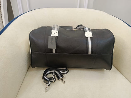 Hugo Boss Signature Sports Duffel Bag - Black/White Edition