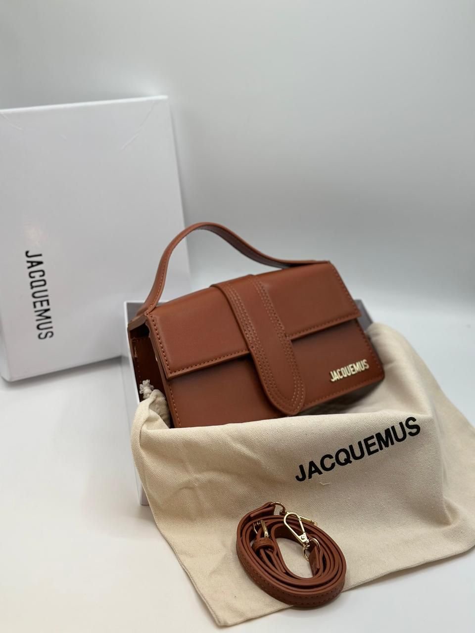Jacquemus Le Bambino Structured Leather Top Handle Bag
