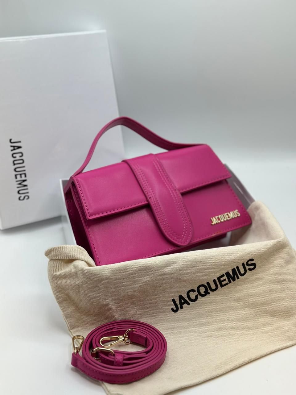 Jacquemus Le Bambino Structured Leather Top Handle Bag