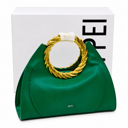 JW PEI Metallic Gold Spiral Handle Handbag