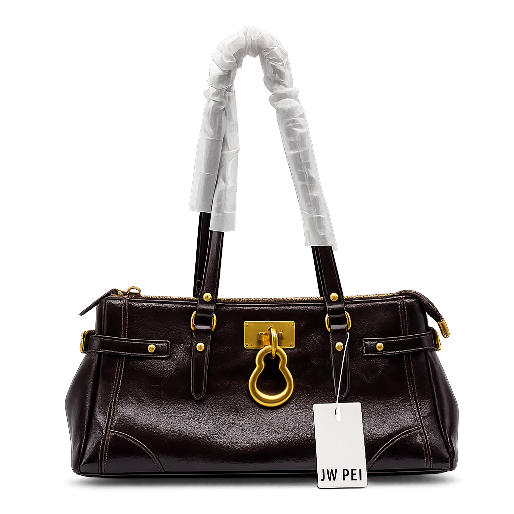 JW PEI Ring Lock Leather Shoulder Tote Bag