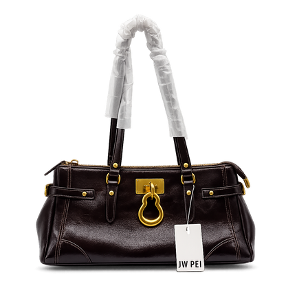 JW PEI Ring Lock Leather Shoulder Tote Bag