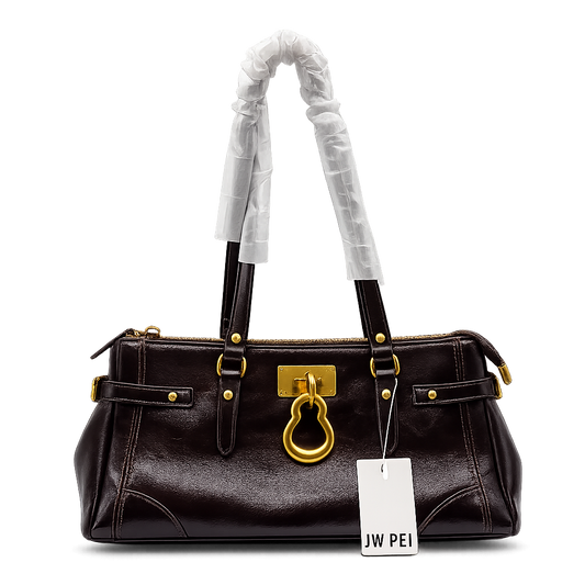 JW PEI Ring Lock Leather Shoulder Tote Bag