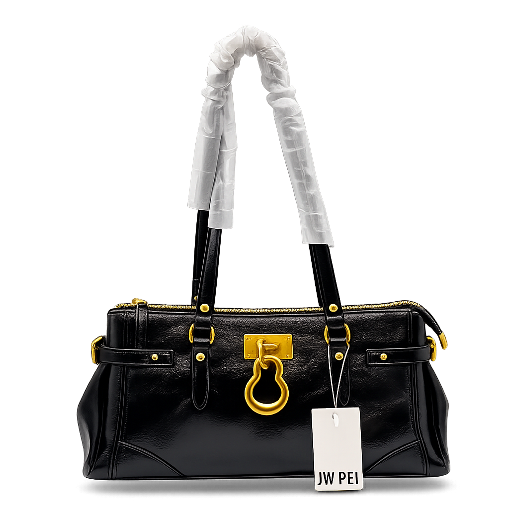 JW PEI Ring Lock Leather Shoulder Tote Bag