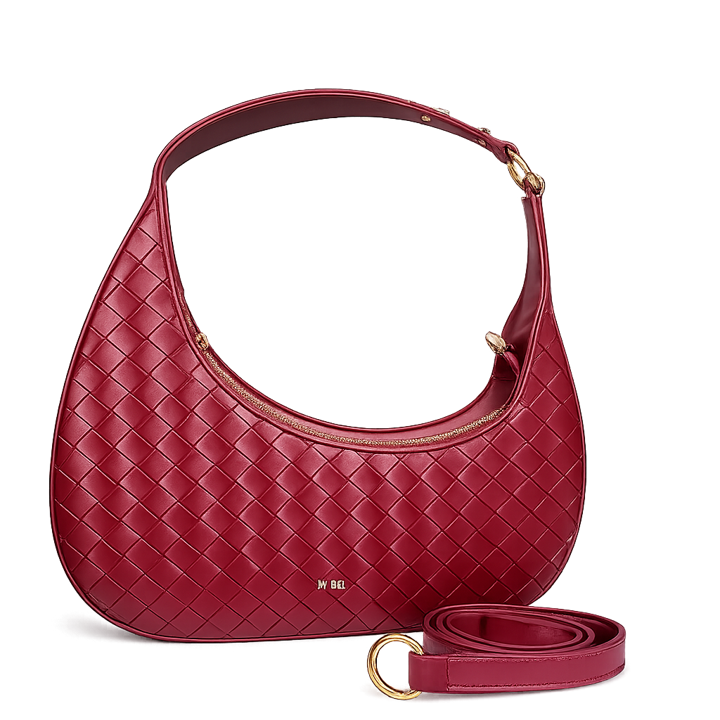 JW PEI Woven Crescent Shoulder Bag