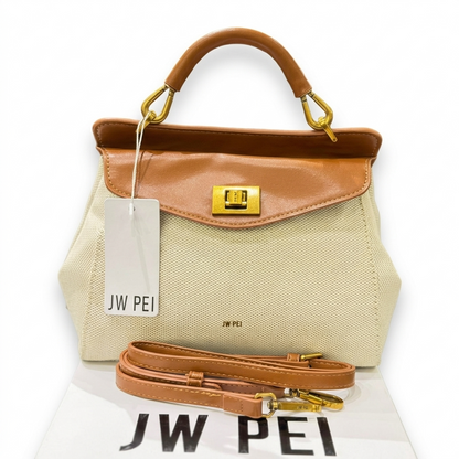 JW Pei Style Top Handle Canvas Bag
