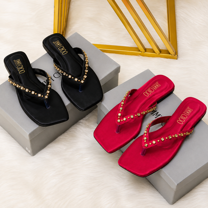 Jimmy Choo Crystal Strap Flat Sandals