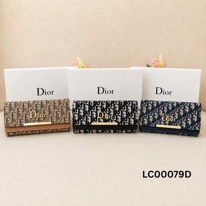 Christian Dior Oblique Jacquard Flap Wallet