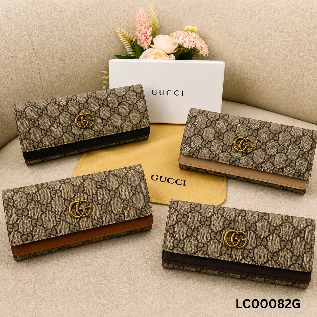 Gucci GG Marmont Supreme Continental Wallet