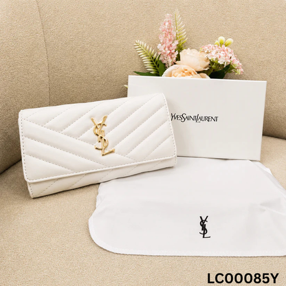 YSL Monogram Chevron Envelope Wallet