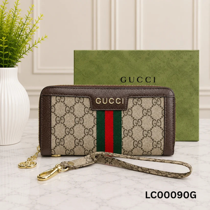 Gucci Ophidia GG Supreme Zip-Around Wristlet Wallet