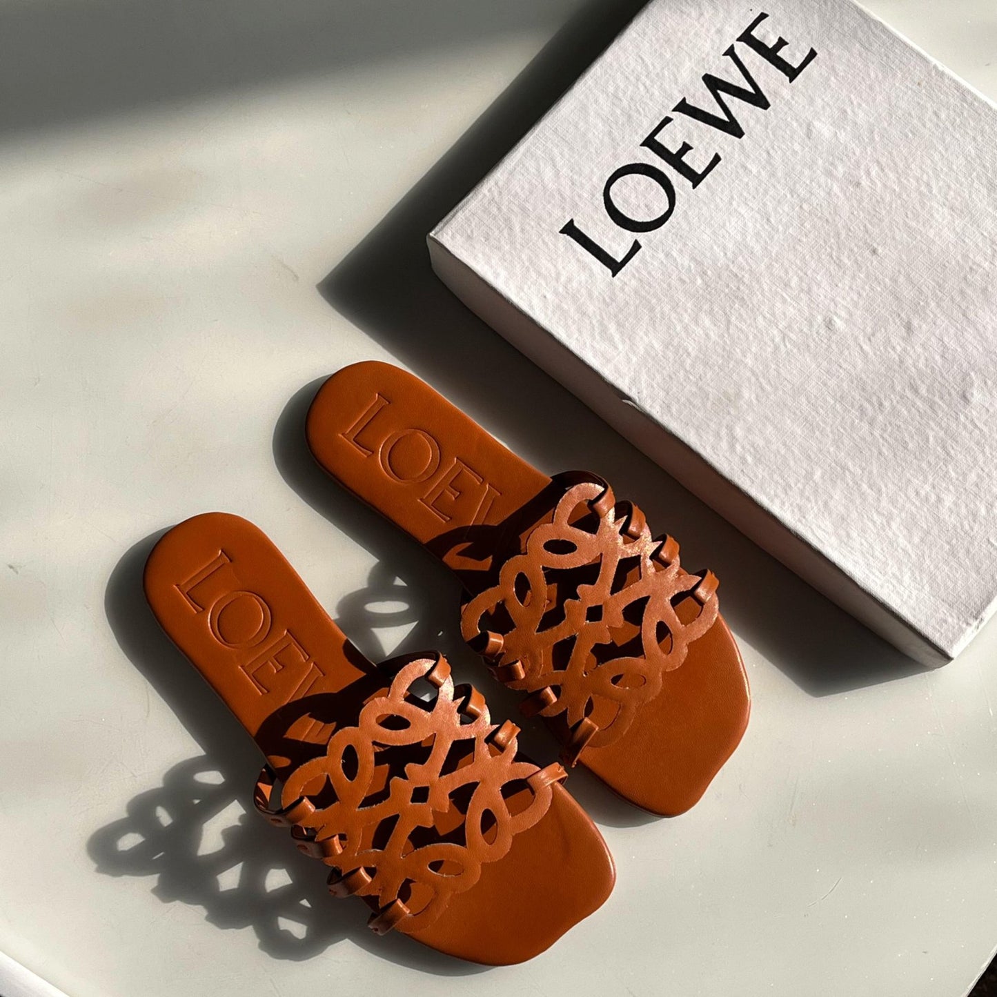 LOEWE Anagram Slide Sandals