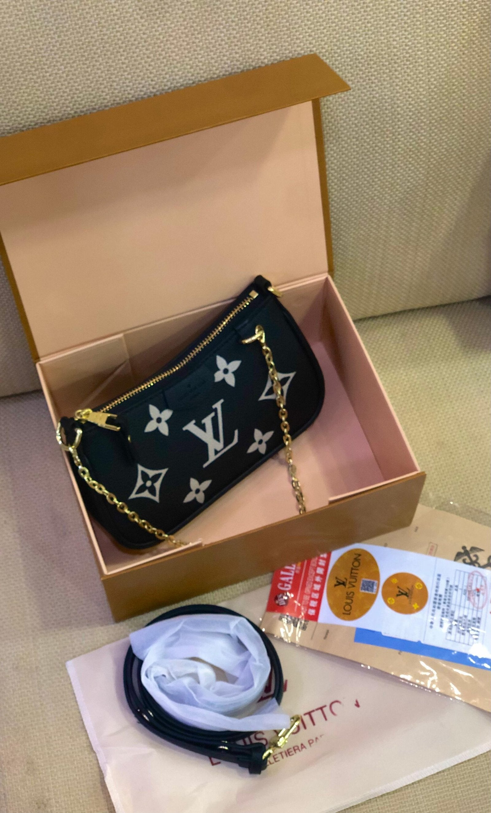 Louis Vuitton Mini Pochette Accessoires with Chain Strap