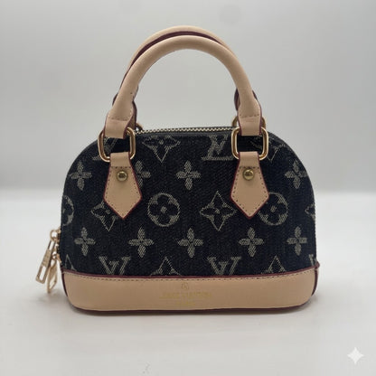 Lo-uis Vuitton Nano Alma Monogram Denim Version