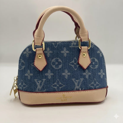 Lo-uis Vuitton Nano Alma Monogram Denim Version