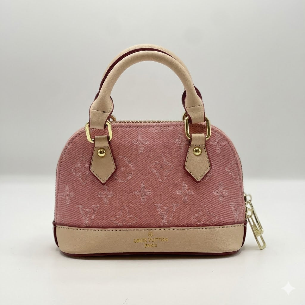 Lo-uis Vuitton Nano Alma Monogram Denim Version