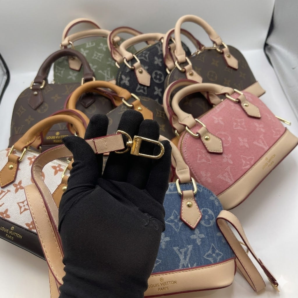 Lo-uis Vuitton Nano Alma Monogram Denim Version