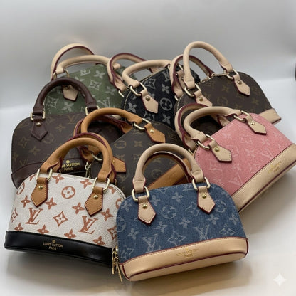 Lo-uis Vuitton Nano Alma Monogram Denim Version