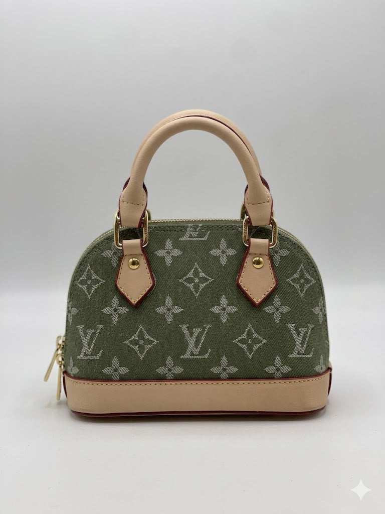 Lo-uis Vuitton Nano Alma Monogram Denim Version
