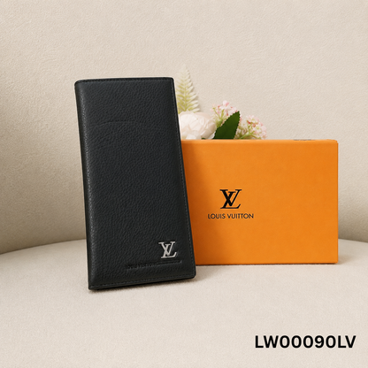 Louis Vuitton Leather Long Wallet – Black