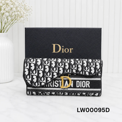 Dior Oblique Saddle Flap Long Wallet