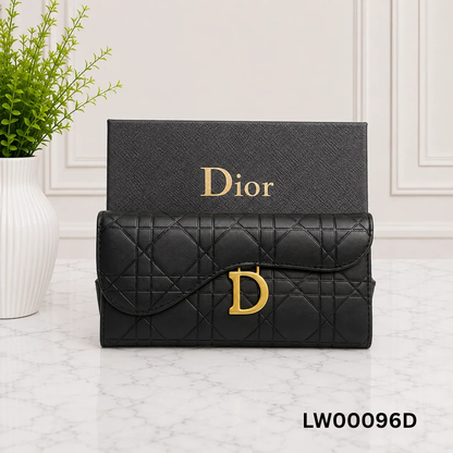 Dior Cannage Saddle Flap Long Wallet