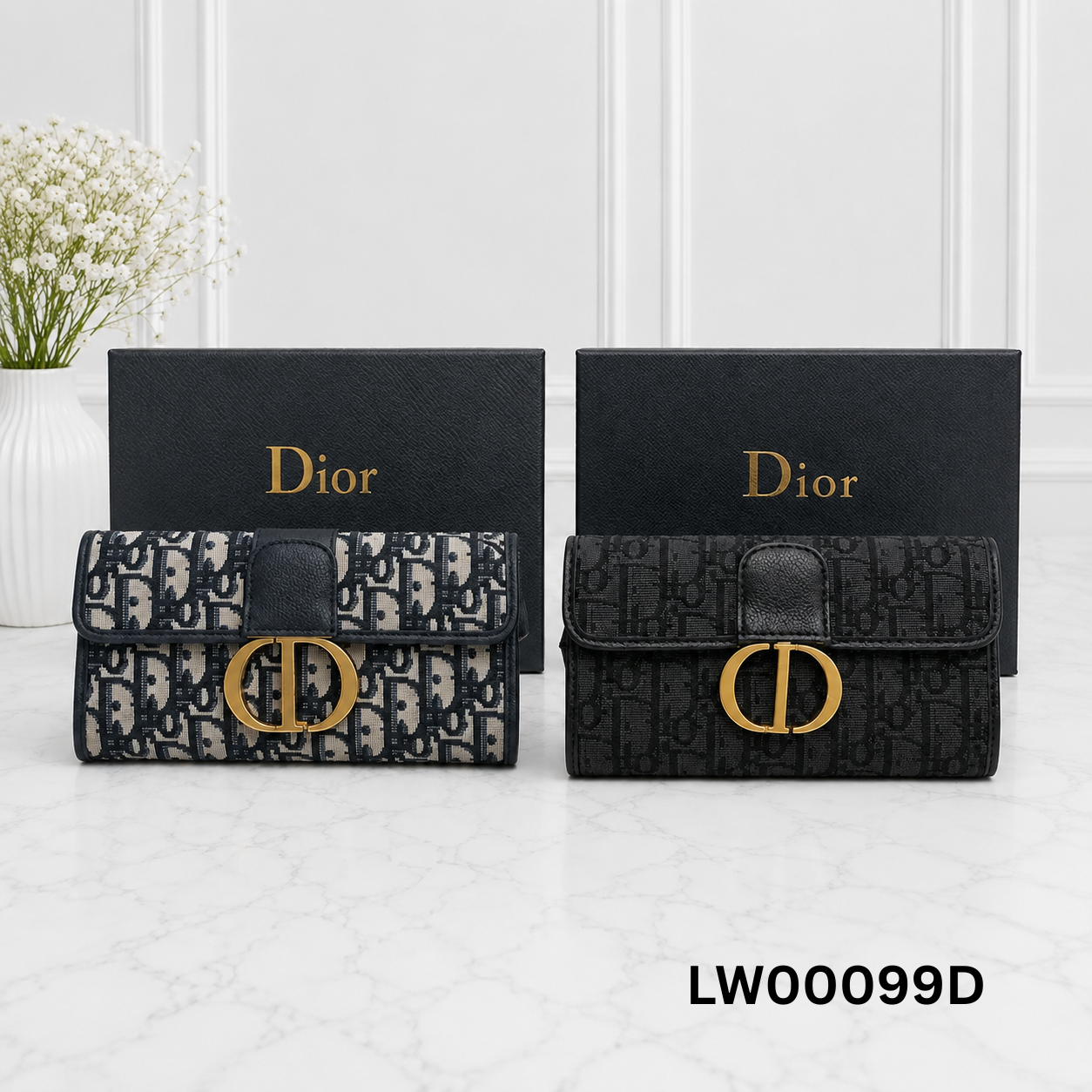 Dior Oblique 30 Montaigne Flap Long Wallet