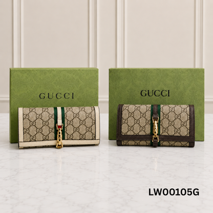 Gucci GG Supreme Web Stripe Long Wallet