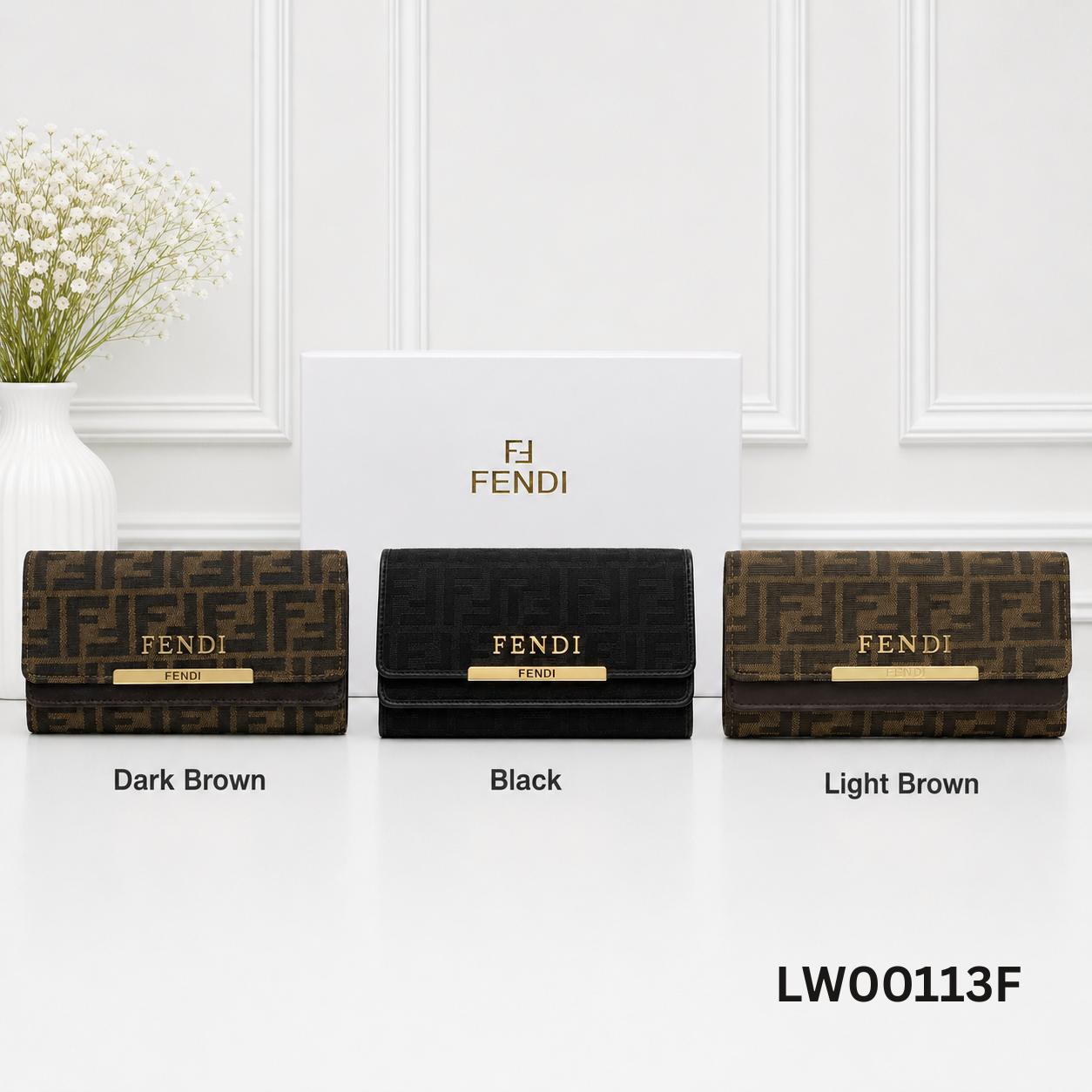 Fendi FF Monogram Continental Long Wallet