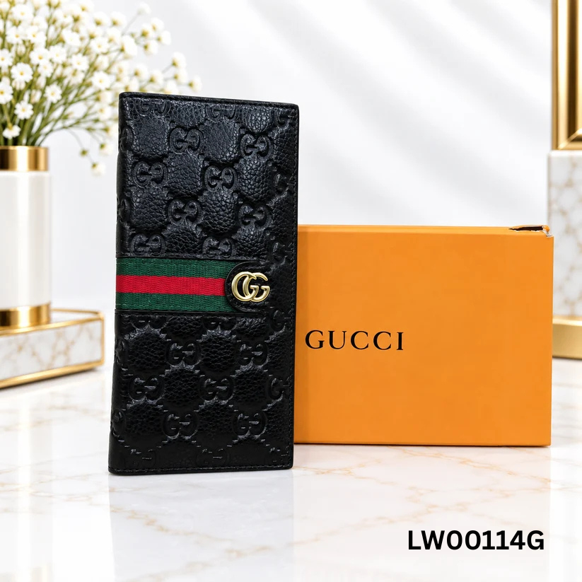 Gucci GG Web Stripe Continental Long Wallet