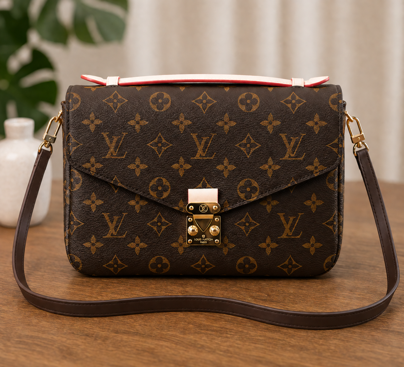 Lo-uis Vuitton Pochette Metis Monogram Canvas