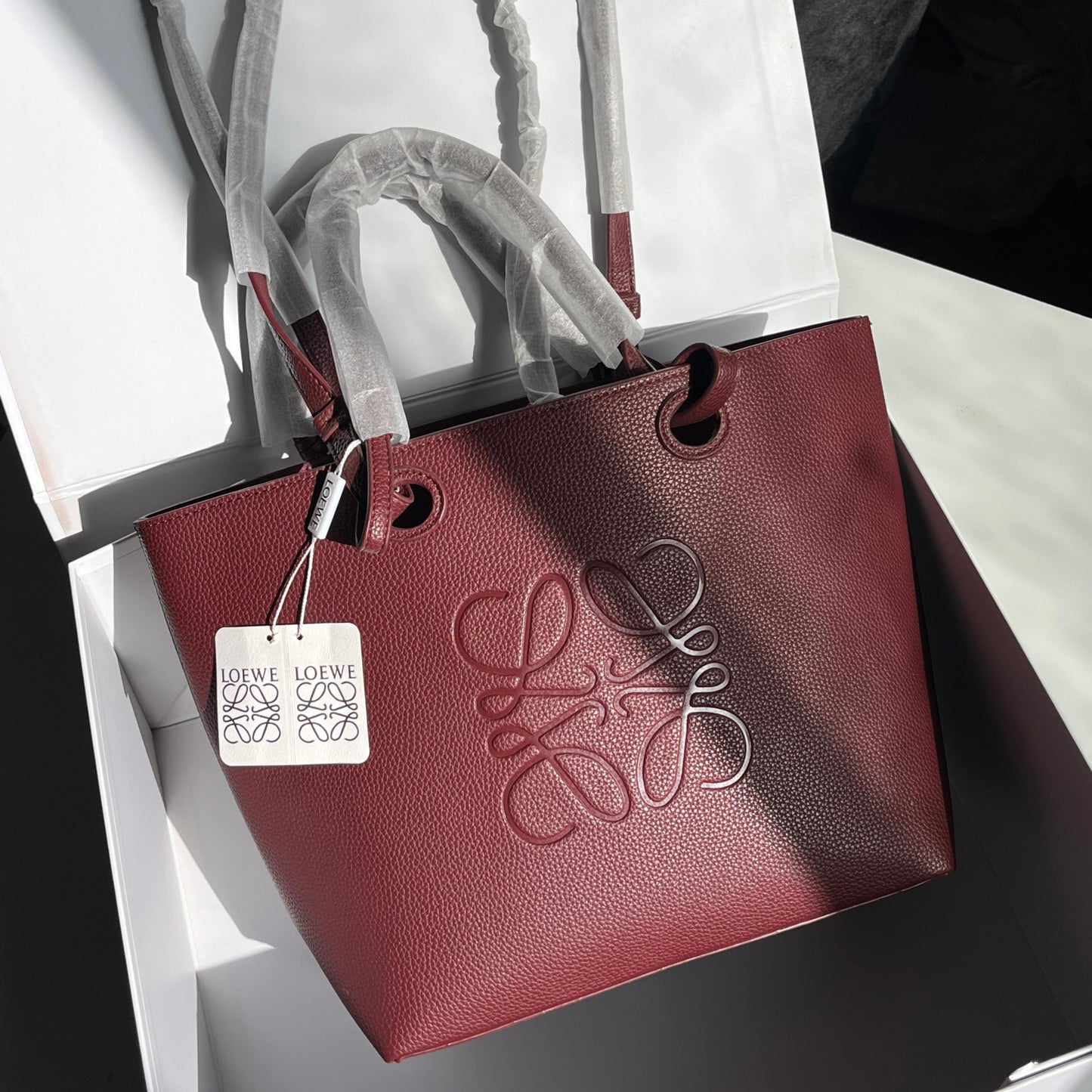 Loewe Anagram Small Leather Tote Bag