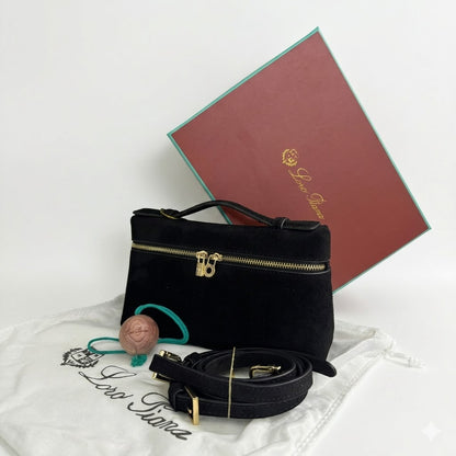 Loro Piana Extra Pocket L19 Pouch in Suede Leather