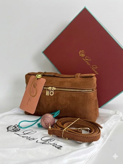 Loro Piana Extra Pocket L19 Pouch in Suede Leather