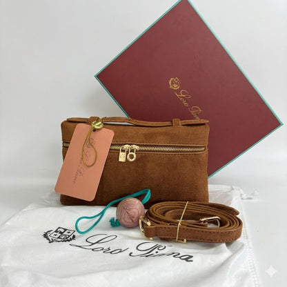 Loro Piana Extra Pocket L19 Pouch in Suede Leather