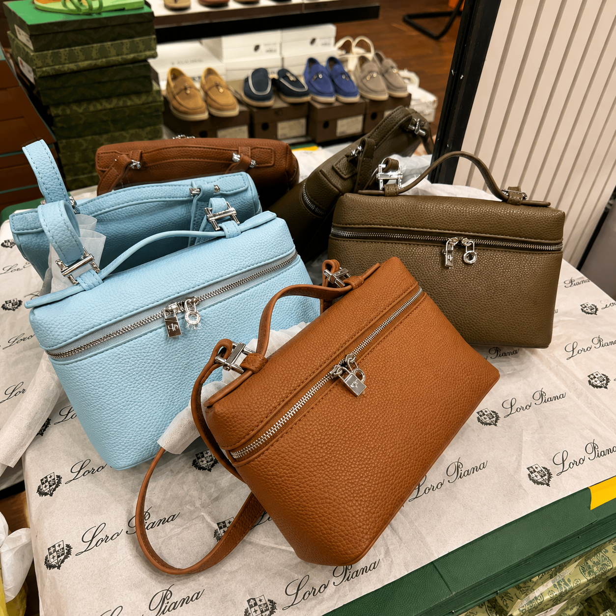 Loro Piana Leather Vanity Crossbody Bag