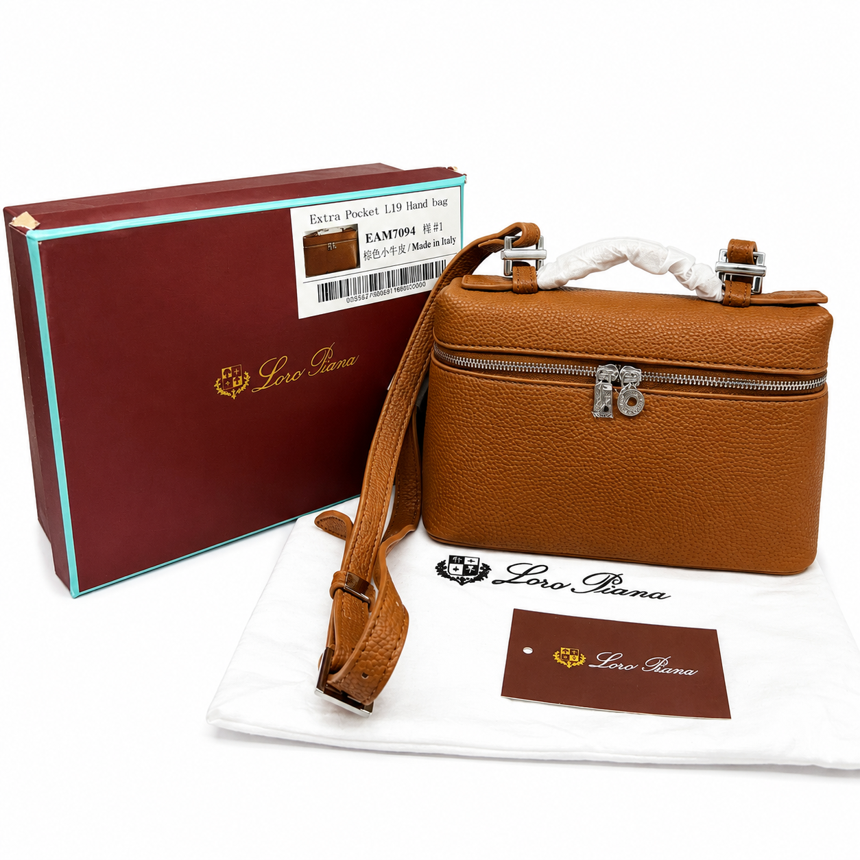 Loro Piana Leather Vanity Crossbody Bag