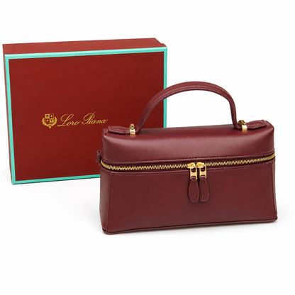 Loro Piana Leather Vanity Top Handle Bag