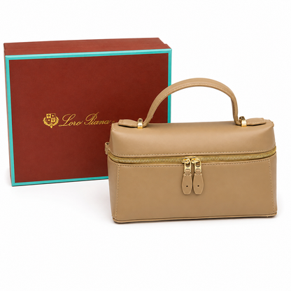 Loro Piana Leather Vanity Top Handle Bag