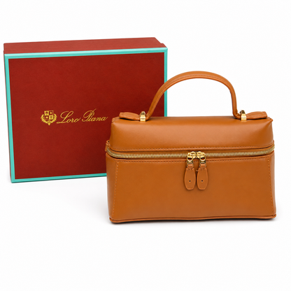 Loro Piana Leather Vanity Top Handle Bag